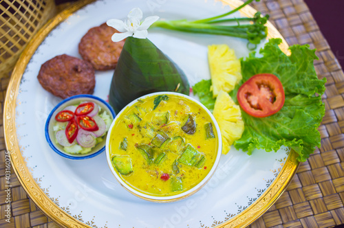 Spicy Green Curry Set Thai Food