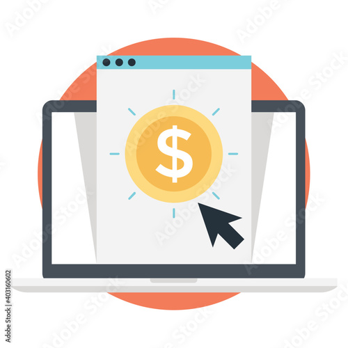 Vector icon of ppc management 