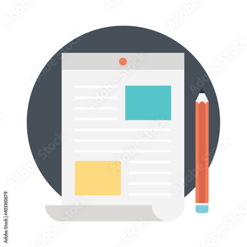 Vector icon of article marketing 