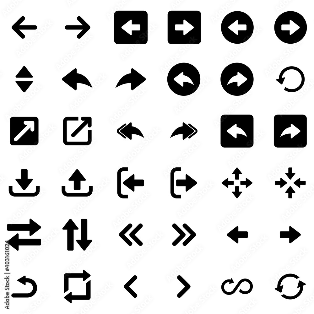 arrow icon set vector symbol arrow icon set vector symbol