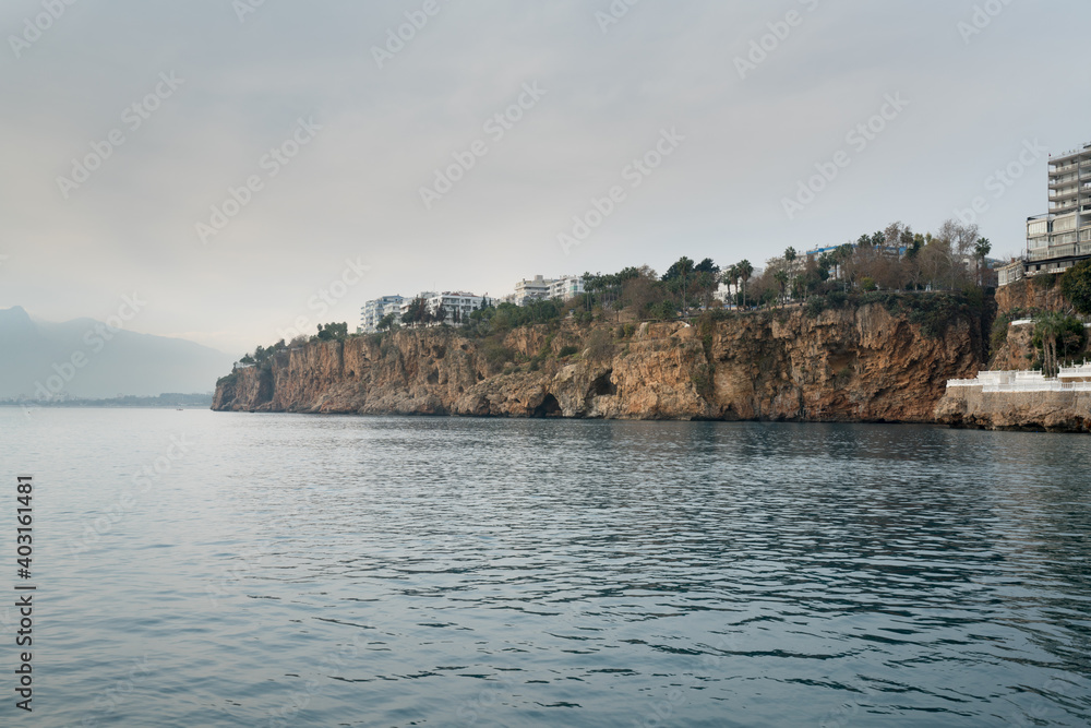 Beautiful view of the city in Antalya. Antalya is a town on the Mediterranean coast. Beautiful view of the city in Antalya. Antalya is a town on the Mediterranean coast.