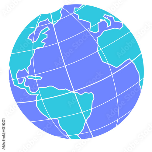 Earth globes isolated on white background