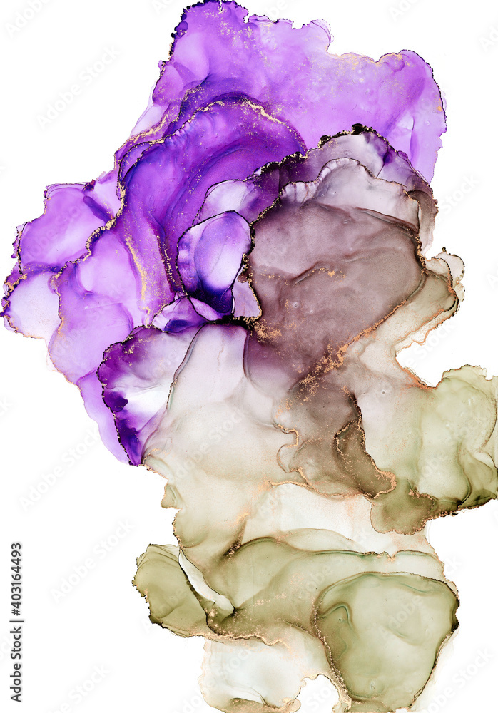 Obraz premium Alcohol ink art.Mixing liquid paints. Modern, abstract colorful background, wallpaper. Marble texture.Translucent colors