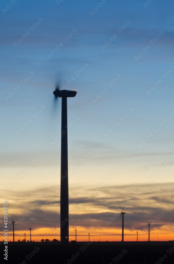 555-81 Wind Turbine at Sunset