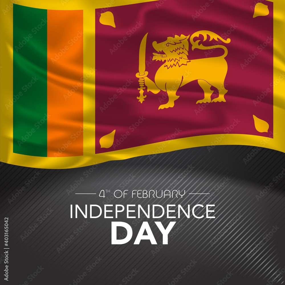 Sri Lanka happy independence day greeting card, banner, vector illustration Sri Lanka happy independence day greeting card, banner, vector illustration