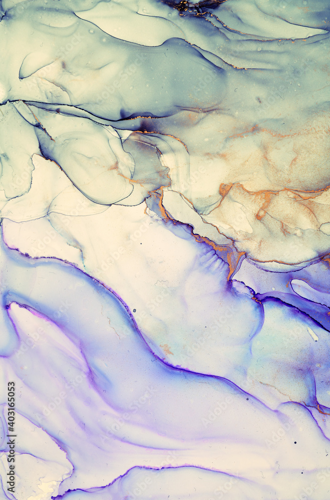 Obraz premium Alcohol ink art.Mixing liquid paints. Modern, abstract colorful background, wallpaper. Marble texture.Translucent colors