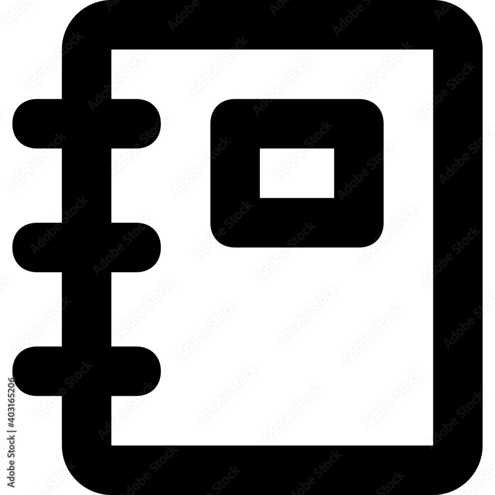 Fototapeta premium Diary Line Vector Icon