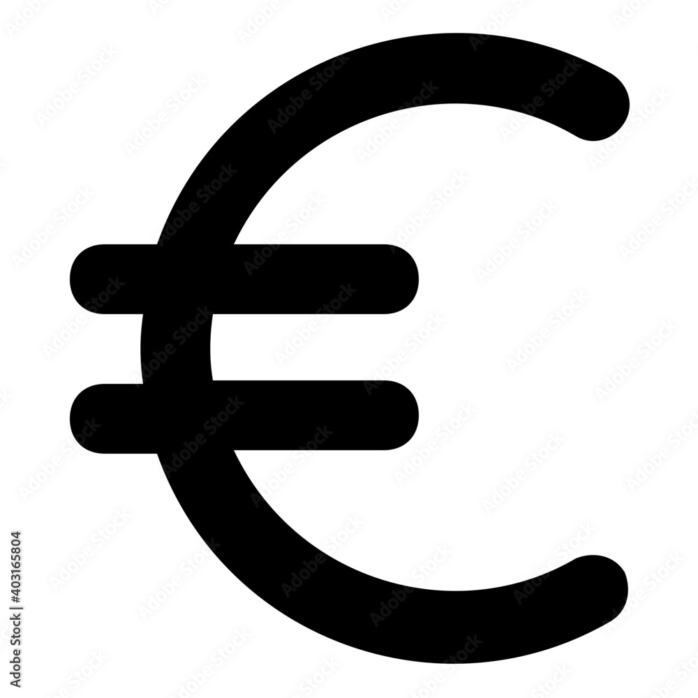 Euro Line Vector Icon Euro Line Vector Icon