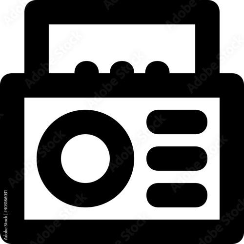 Radio Vector Line Icon