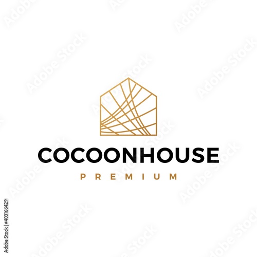 cocoon house logo vector icon illustration photo