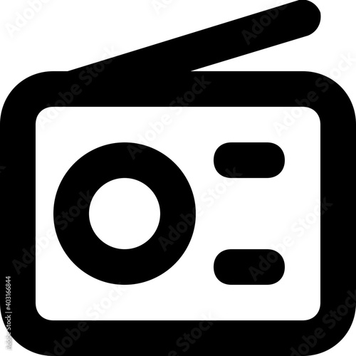 Radio Vector Line Icon