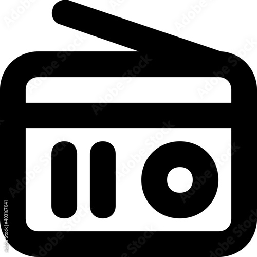 Radio Vector Line Icon