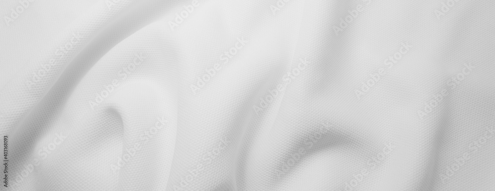 White wavy cloth mesh background