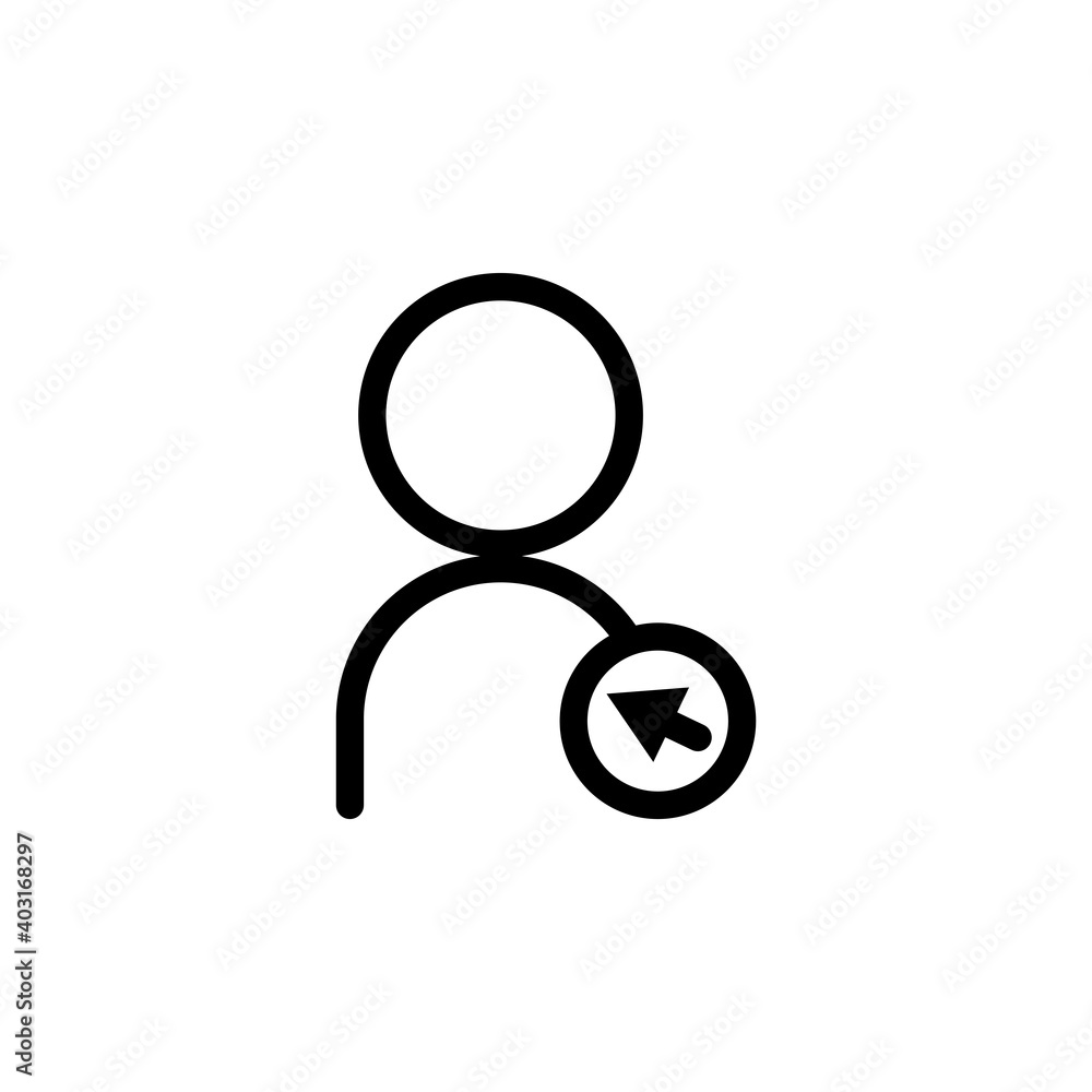 User select icon. admin symbols. Editable stroke. Simple illustration mobile concept and web design. Design template vector User select icon. admin symbols. Editable stroke. Simple illustration mobile concept and web design. Design template vector