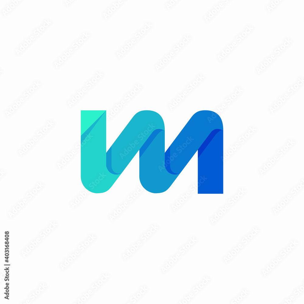 initial logo IM wave monogram initial logo IM wave monogram