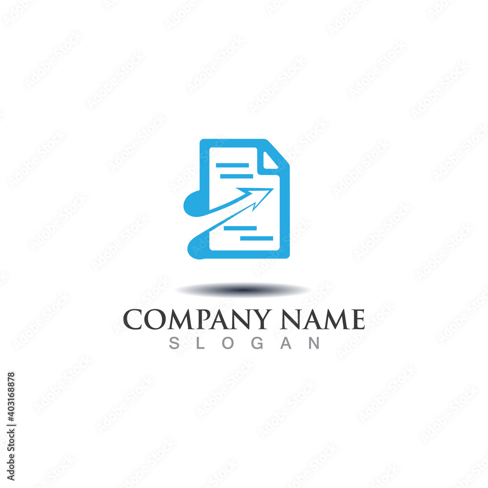 Document paper logo company icon template design creative vector Document paper logo company icon template design creative vector