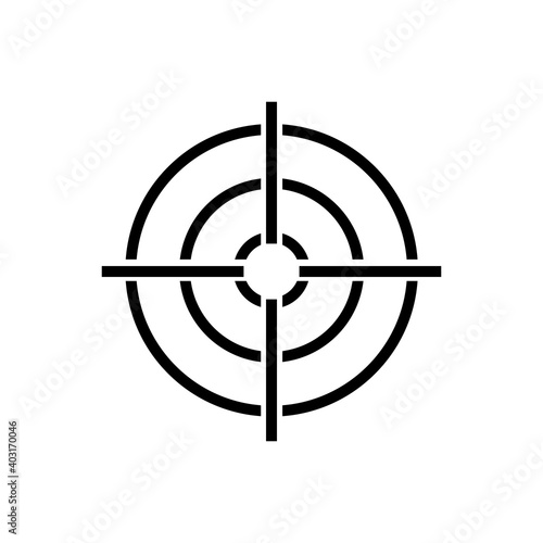 Aim outline icon isolated. Symbol, logo illustration for mobile concept, web design and games.