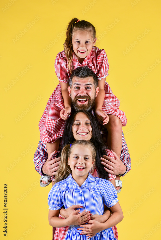 happy family spend time together and have fun, support happy family spend time together and have fun, support