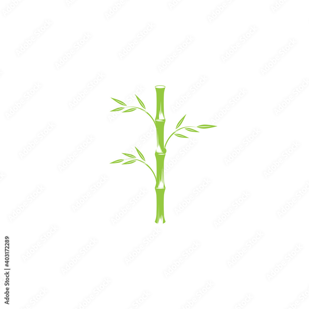 Obraz premium Bamboo Logo Template vector icon illustration design