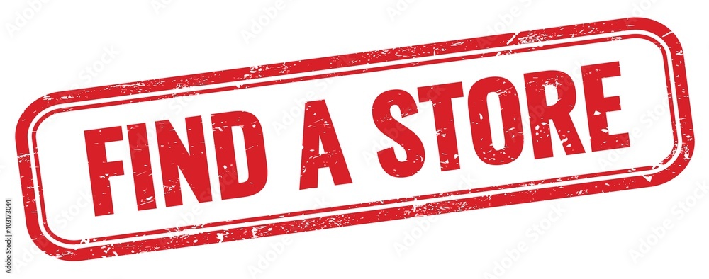 FIND A STORE text on red grungy stamp. FIND A STORE text on red grungy stamp.