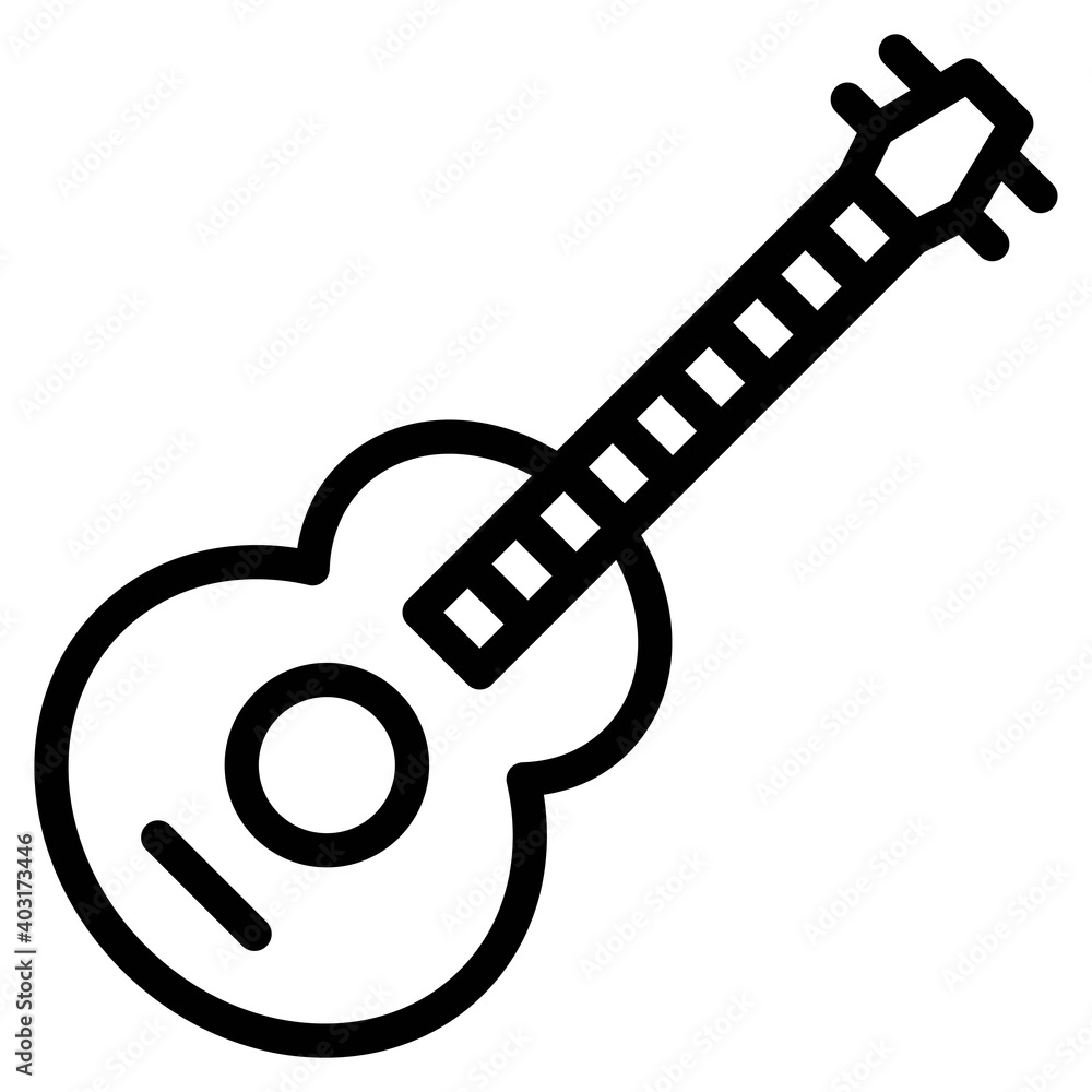 Guitar icon, Birthday party related vector illustration Guitar icon, Birthday party related vector illustration