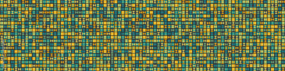 Fototapeta premium Abstract Geometric Pattern generative computational art illustration