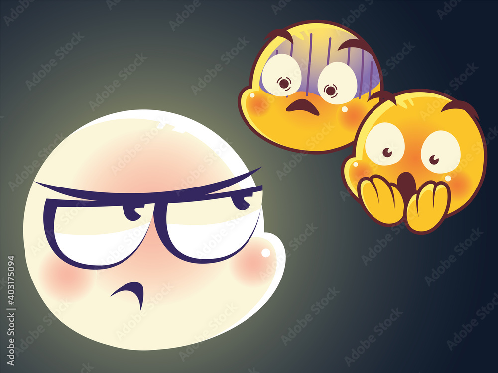 emoji faces expression sad mood surprise scared characters
