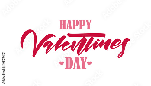 Greeting lettering composition of Happy Valentine's Day