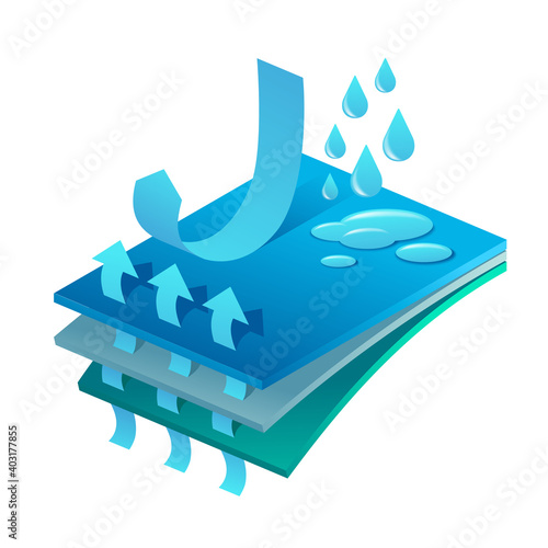 Membrane textile properties 3D icon