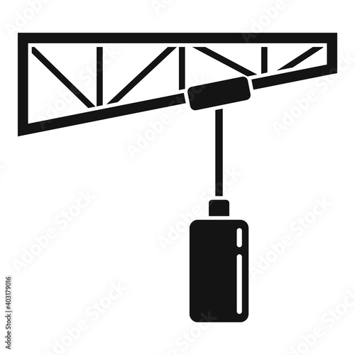 Demolition hand crane icon. Simple illustration of demolition hand crane vector icon for web design isolated on white background
