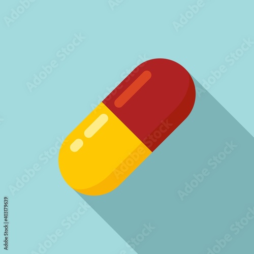 Manicurist capsule icon. Flat illustration of manicurist capsule vector icon for web design