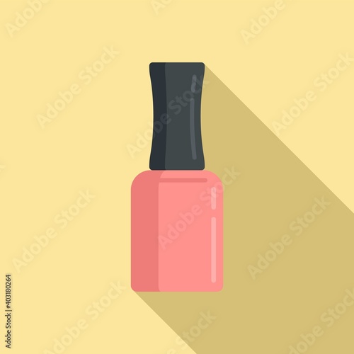 Cuticle nail polish icon. Flat illustration of cuticle nail polish vector icon for web design