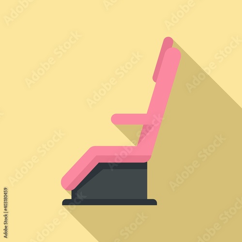 Manicurist chair icon. Flat illustration of manicurist chair vector icon for web design