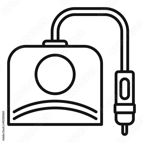 Manicurist device icon. Outline manicurist device vector icon for web design isolated on white background