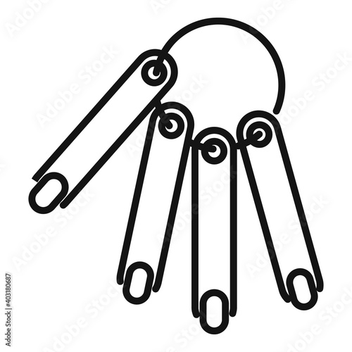 Manicurist model icon. Outline manicurist model vector icon for web design isolated on white background