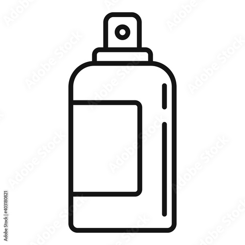 Manicurist polish spray icon. Outline manicurist polish spray vector icon for web design isolated on white background