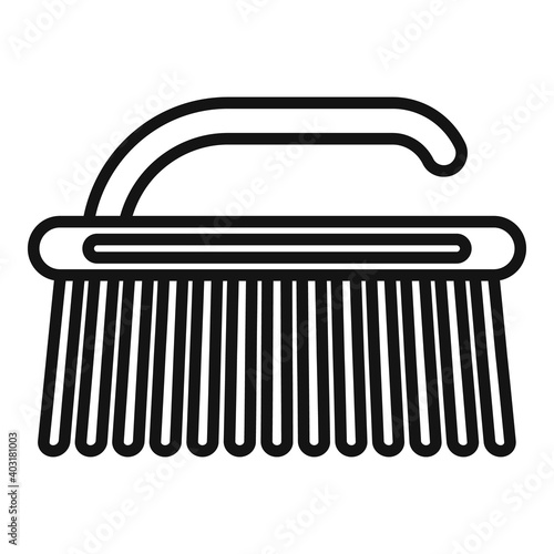 Manicurist brush icon. Outline manicurist brush vector icon for web design isolated on white background