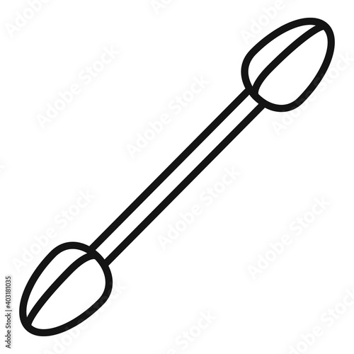Manicurist sponge stick icon. Outline manicurist sponge stick vector icon for web design isolated on white background