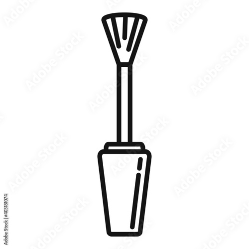 Manicurist brush icon. Outline manicurist brush vector icon for web design isolated on white background