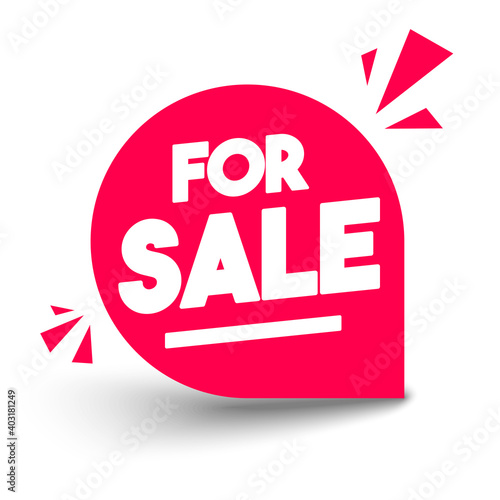 Vector Illustration Round Label With Text For Sale