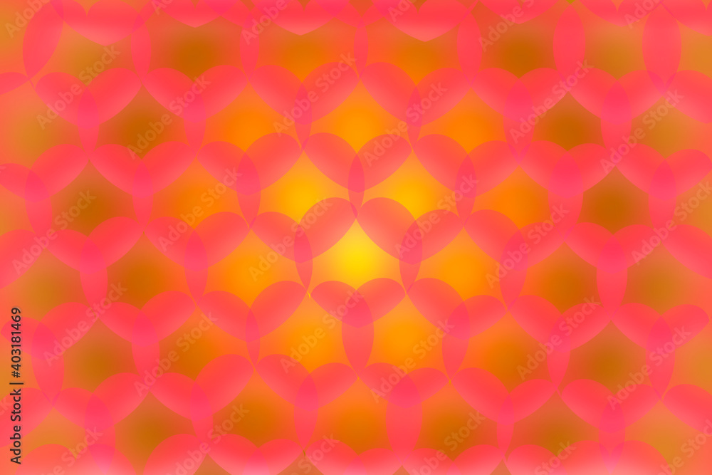 Abstract glowing background with a texture of hearts. Abstract glowing background with a texture of hearts.