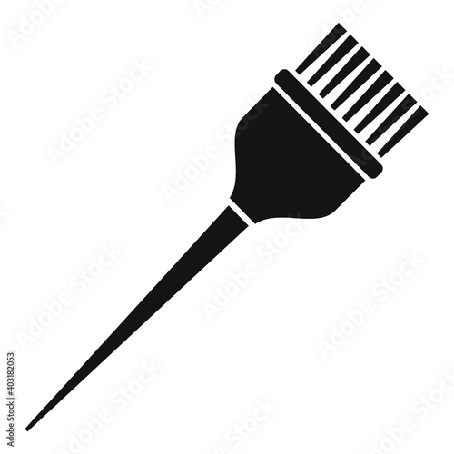 Hair color brush icon. Simple illustration of hair color brush vector icon for web design isolated on white background
