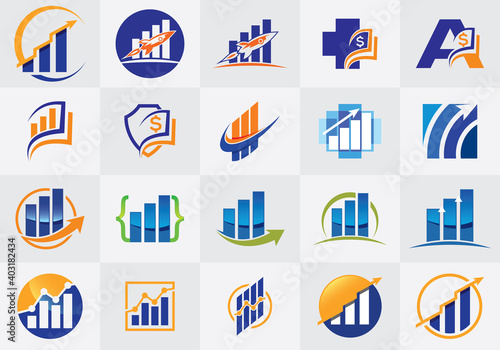 Finance and Accounting Logo Design Set Vector Template