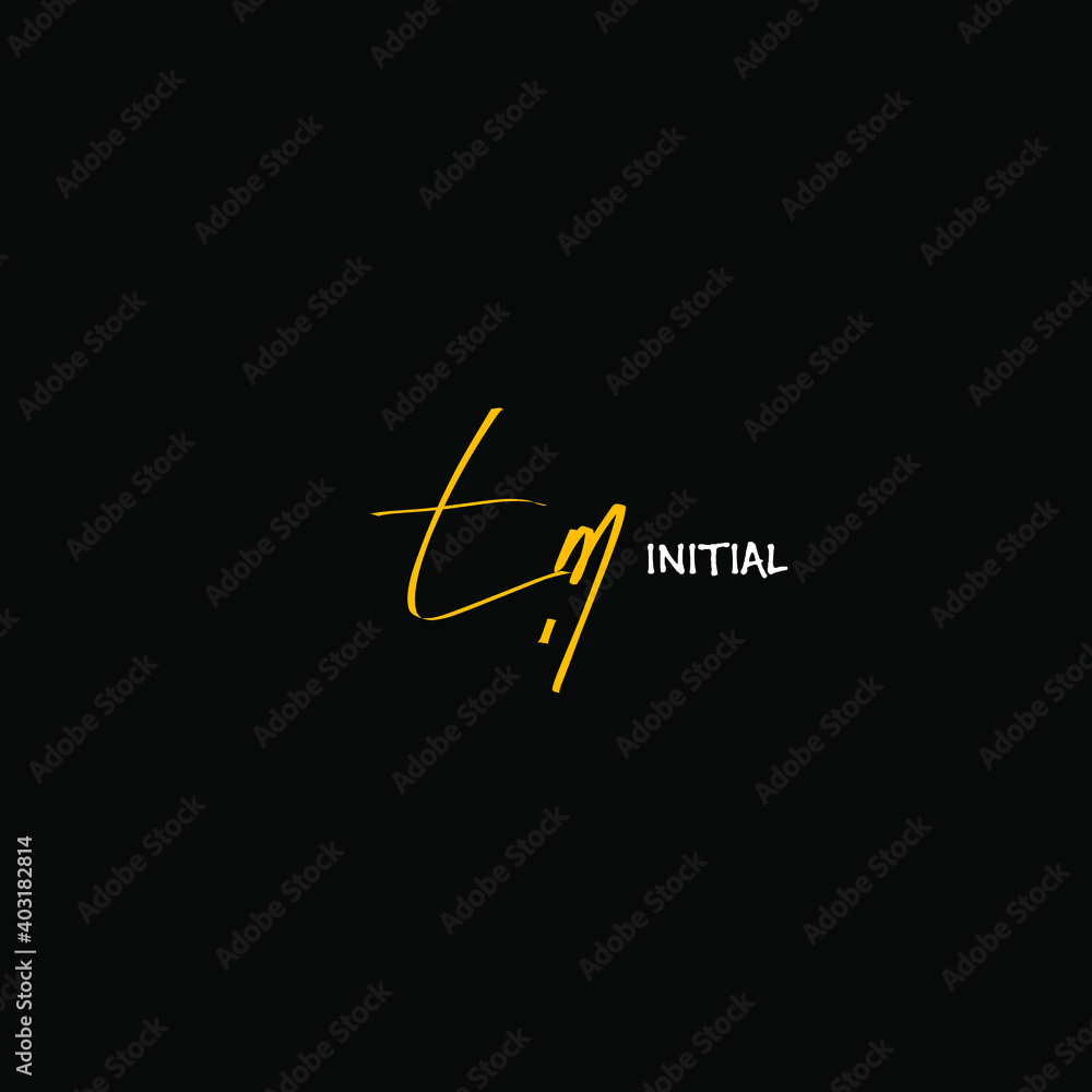 Initial TM beauty monogram and elegant logo design Initial TM beauty monogram and elegant logo design