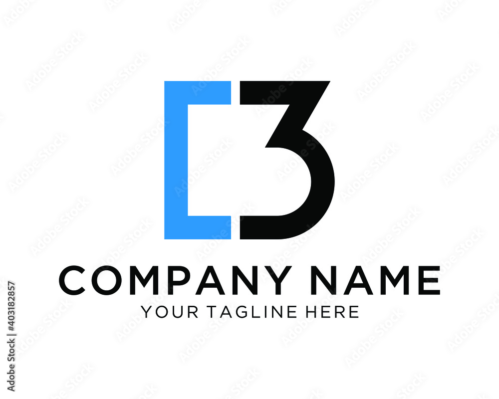 letter C3 logo design. creative font logo design vector template on a black and white background. letter C3 logo design. creative font logo design vector template on a black and white background.
