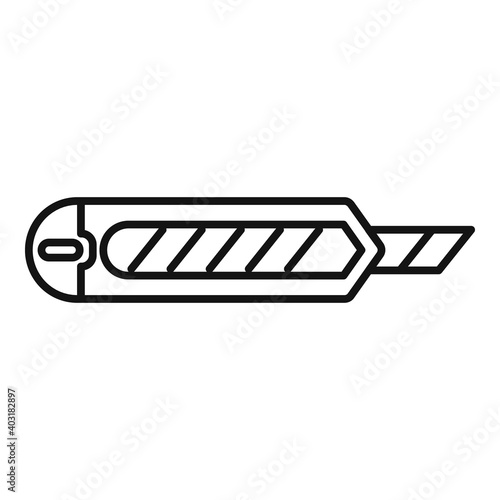Cutter icon. Outline cutter vector icon for web design isolated on white background