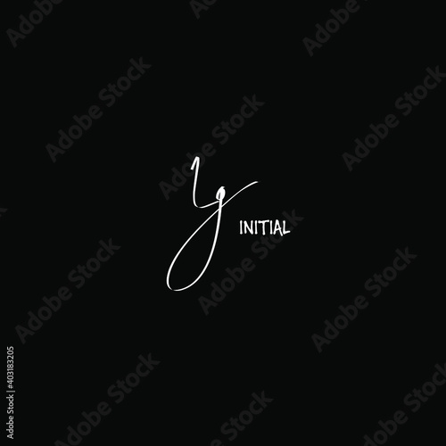 Initial LG beauty monogram and elegant logo design