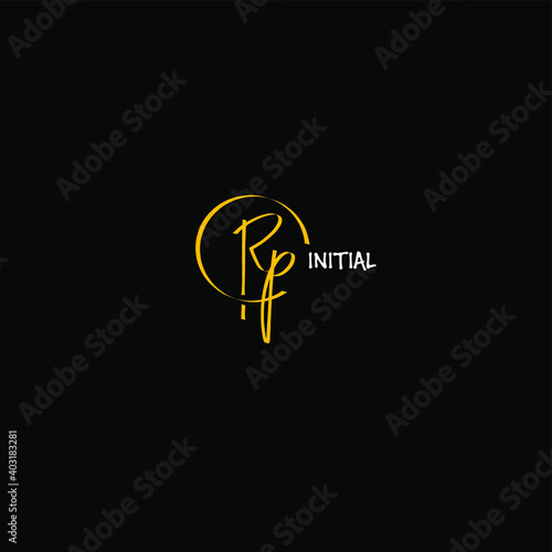 Initial TP beauty monogram and elegant logo design