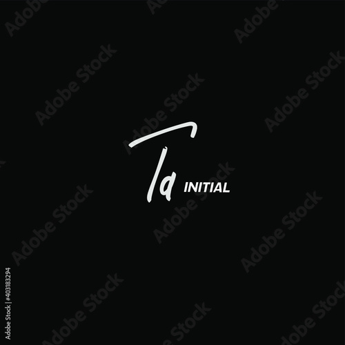 Initial TA beauty monogram and elegant logo design