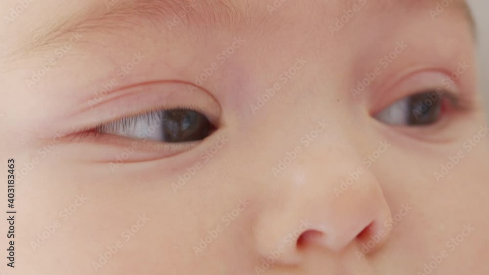 Portrait of a funny little infant girl looking at camera, close up eye, cute baby face looking at camera. Portrait of a funny little infant girl looking at camera, close up eye, cute baby face looking at camera.